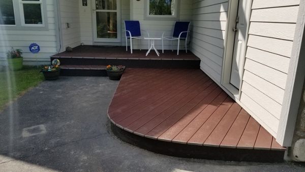 Trex select maderia decking with trex select woodland brown fascia