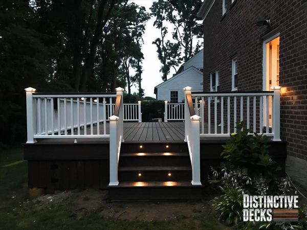 Custom Trex Transcend Spiced Rum / Lava Rock w/ Cocktail rail & Trex Lighting - Nassau County