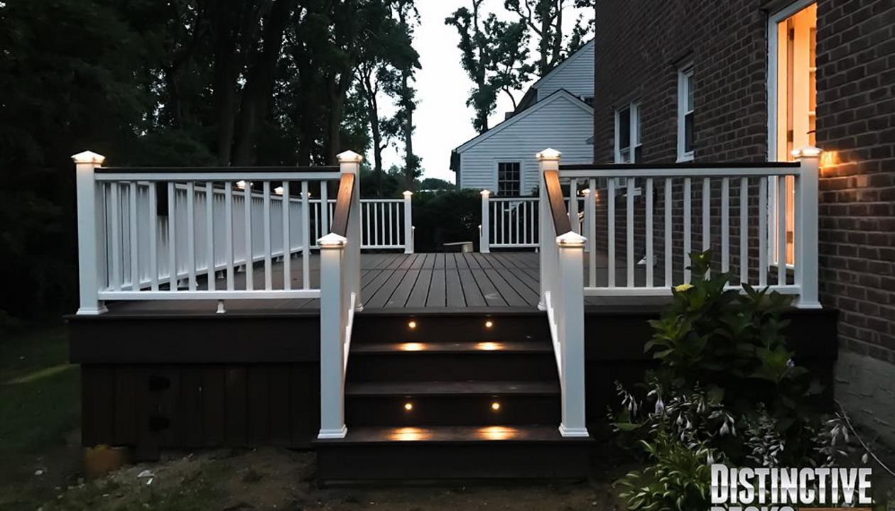 Custom Trex Transcend Spiced Rum / Lava Rock w/ Cocktail rail & Trex Lighting - Nassau County