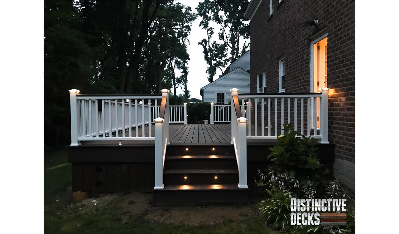 Custom Trex Transcend Spiced Rum / Lava Rock w/ Cocktail rail & Trex Lighting - Nassau County