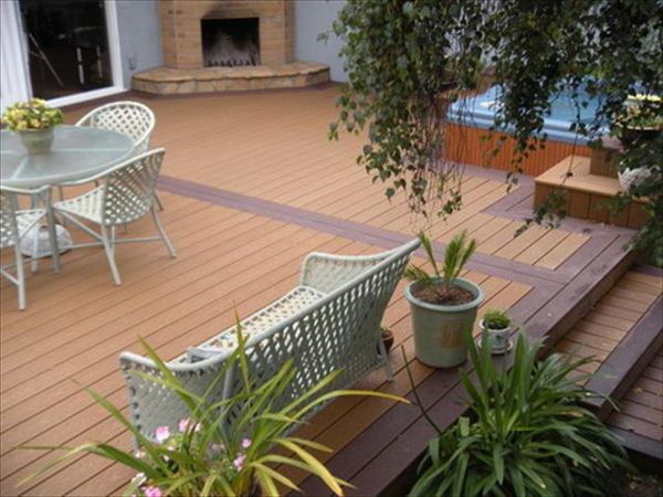 Trex composite deck for outdoor space, California