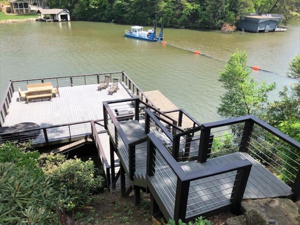 Trex boathouse &amp; dock on Lake Lure