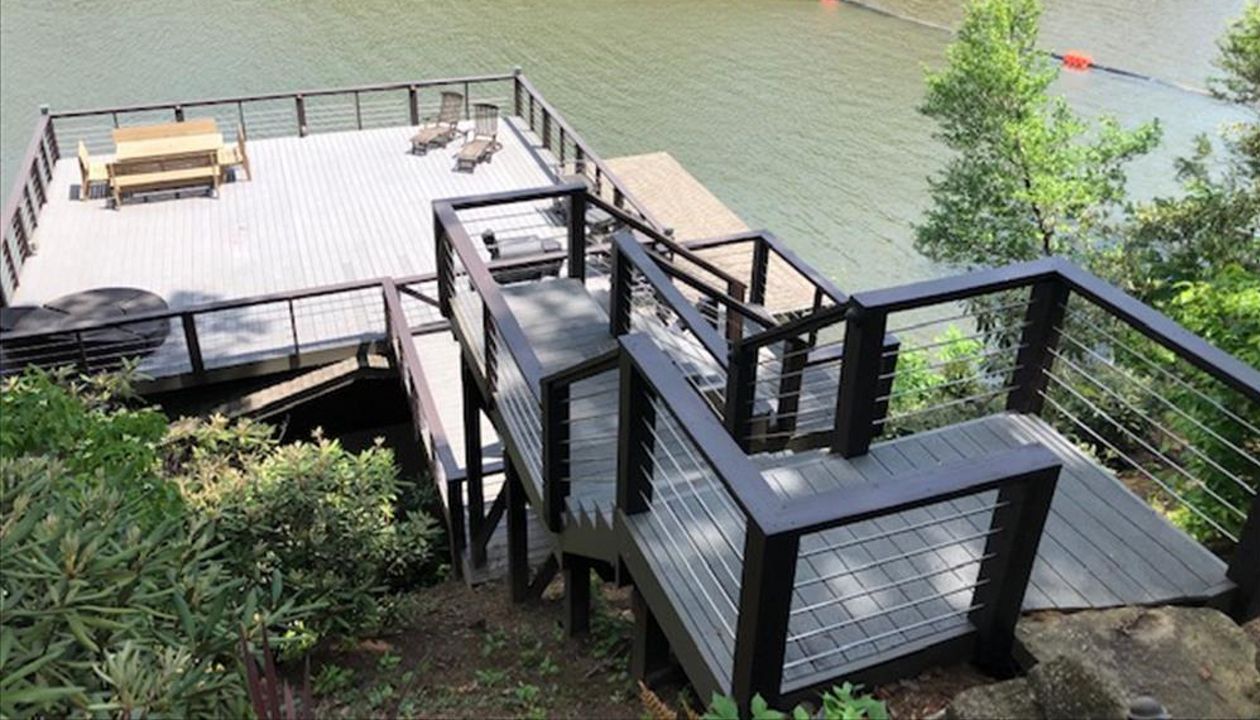 Trex boathouse &amp; dock on Lake Lure