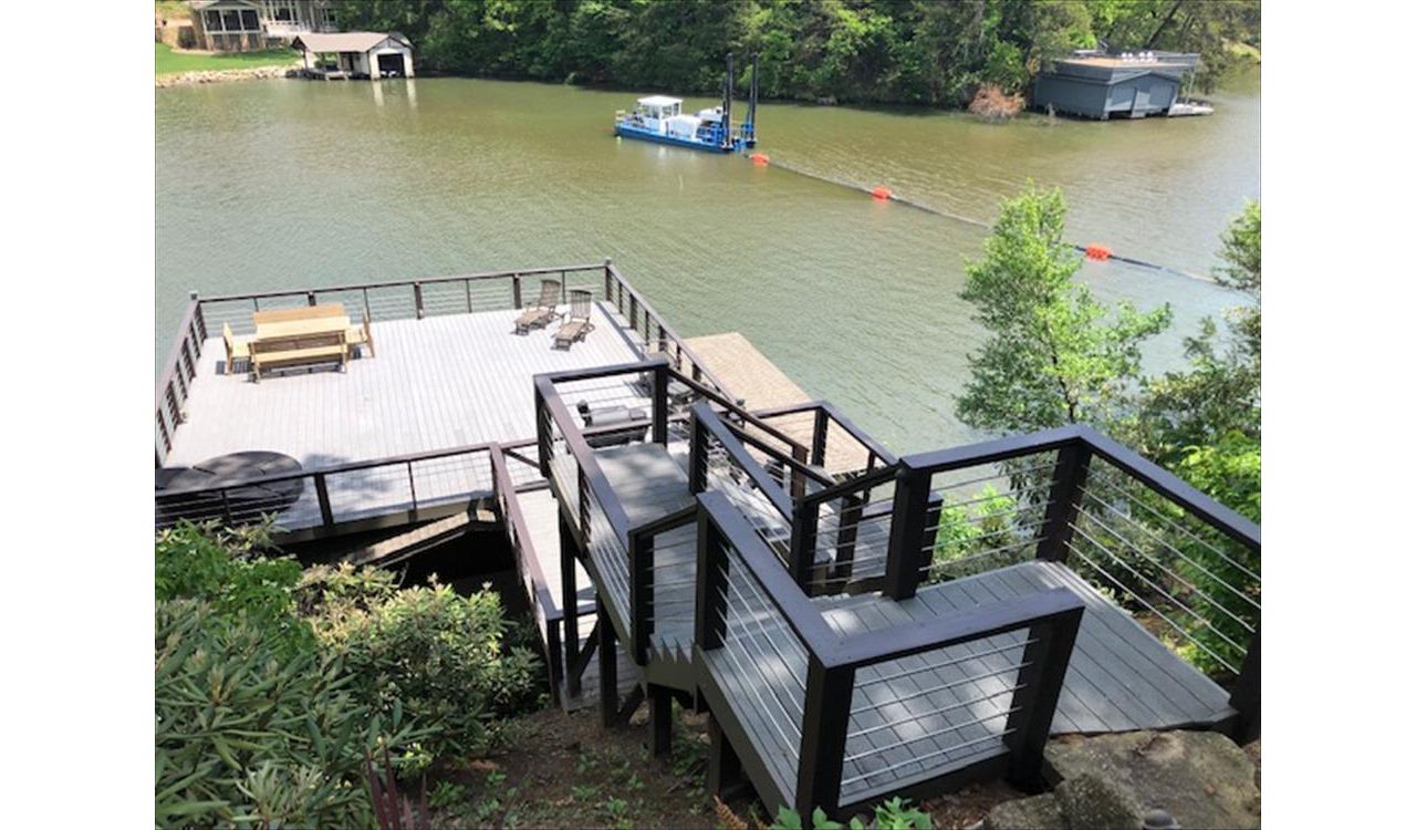 Trex boathouse &amp; dock on Lake Lure