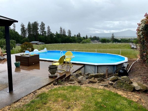 Extend pool deck around pool (Before)