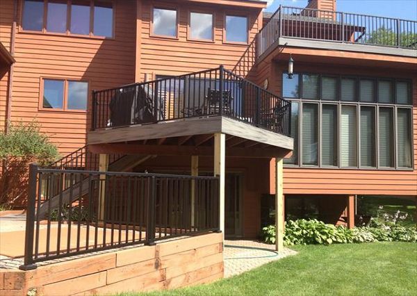 Trex Transcend Decking with Aluminum Handrail