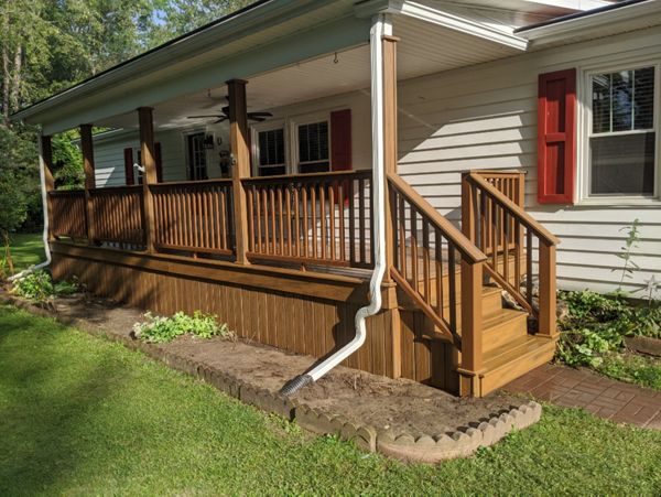 Custom porch posts and trims.