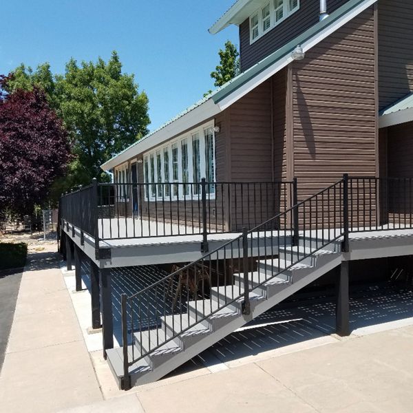 Wrap-around Trex deck with stairs in Reno, Nev.