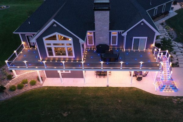 Island Mist Decking and LED lighting