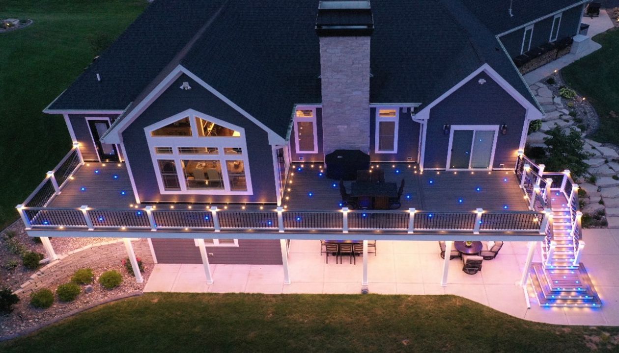 Island Mist Decking and LED lighting