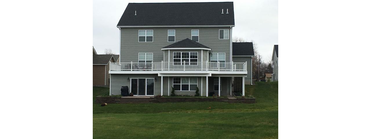 Clamshell deck, Wht Railing, LED Lighting Plymouth, MN