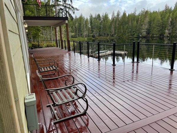 Trex Lava Rock in Belfair, Wa by Million’s Custom Landscaping and Decks