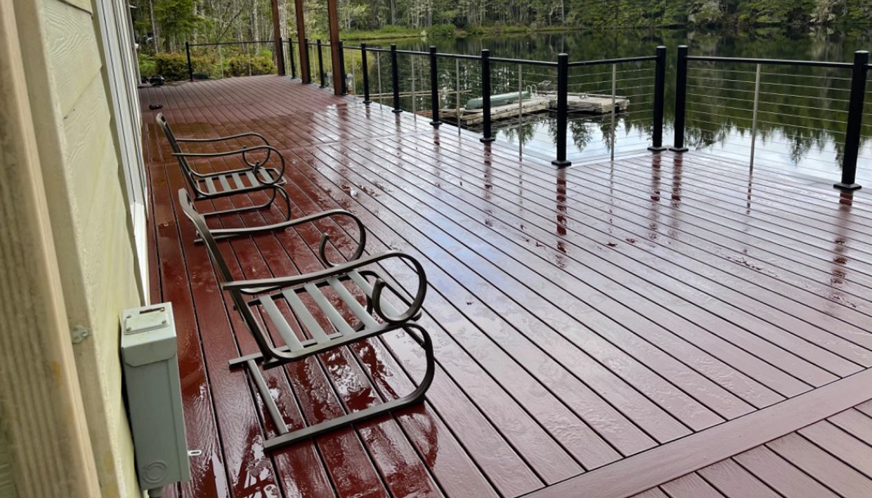 Trex Lava Rock in Belfair, Wa by Million’s Custom Landscaping and Decks