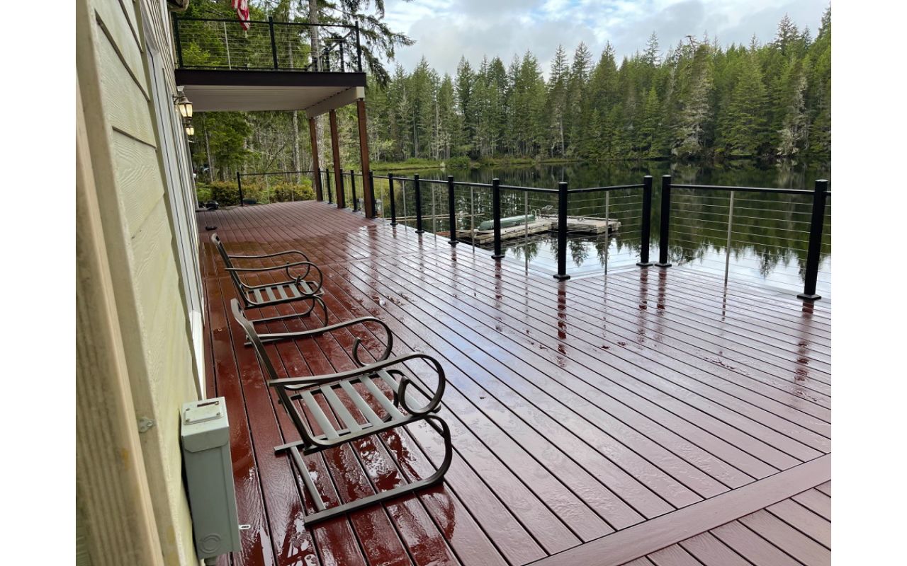 Trex Lava Rock in Belfair, Wa by Million’s Custom Landscaping and Decks
