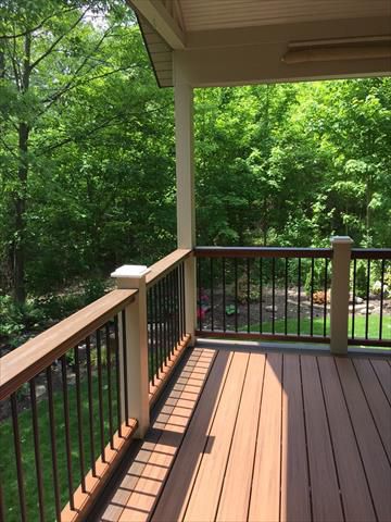 Transcend rail and Havana Gold composite decking