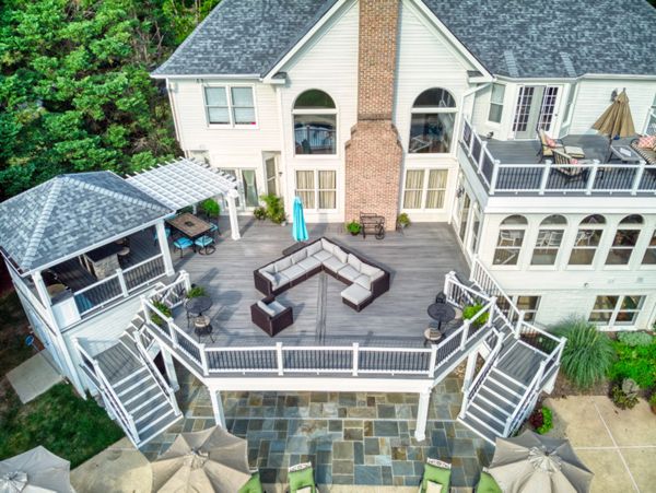 Trex Transcends Deck with Rain Escapes, Pavilion, Pergola, & Outdoor Kitchen