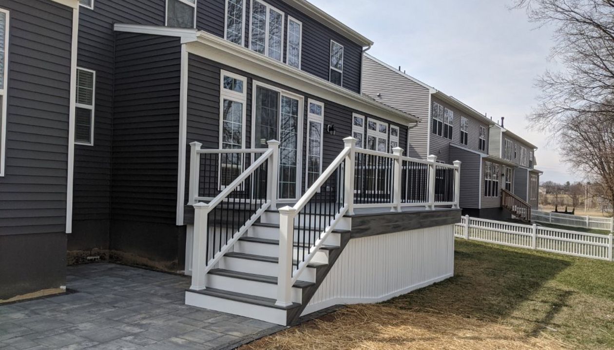 Stair system to lower paver patio