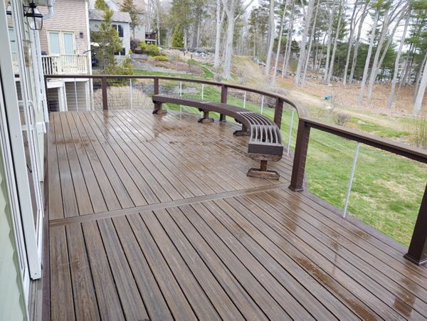 Vintage Lantern curved deck and bench