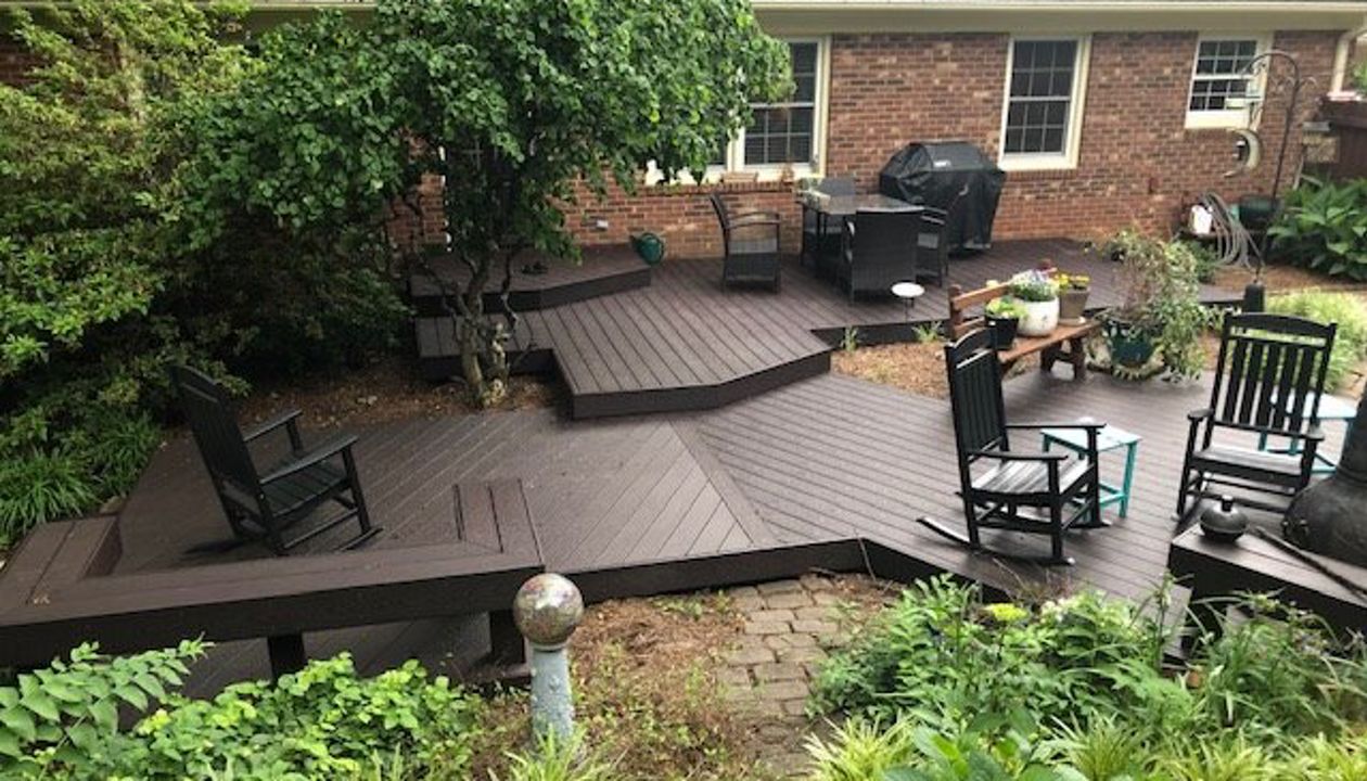Unique & beatiful new Trex Select Woodland Brown deck in Greensboro, NC