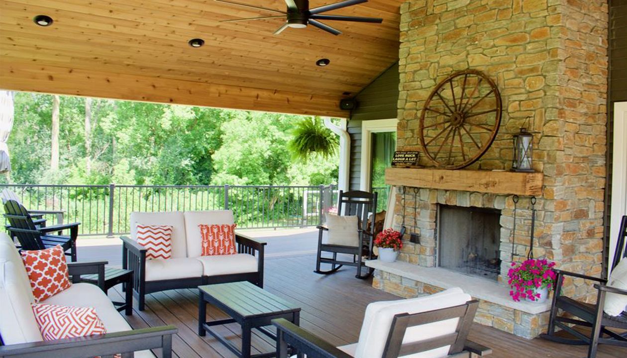 Trex outdoor living area.