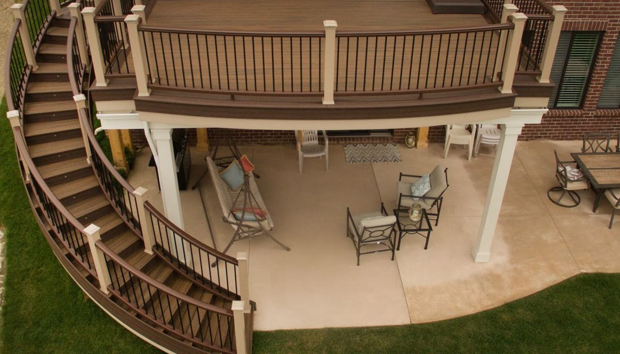 Double your space with a stamped patio!