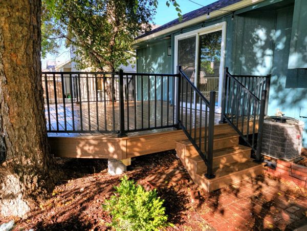Toasted Sand, Black Aluminum Railing