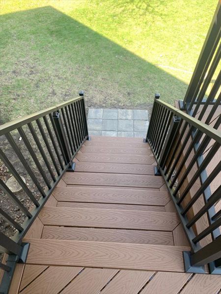 Picture Frame Stairs in Select Saddle