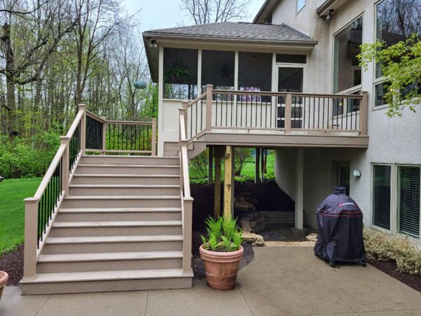 Large customary set of steps in Rope Swing.