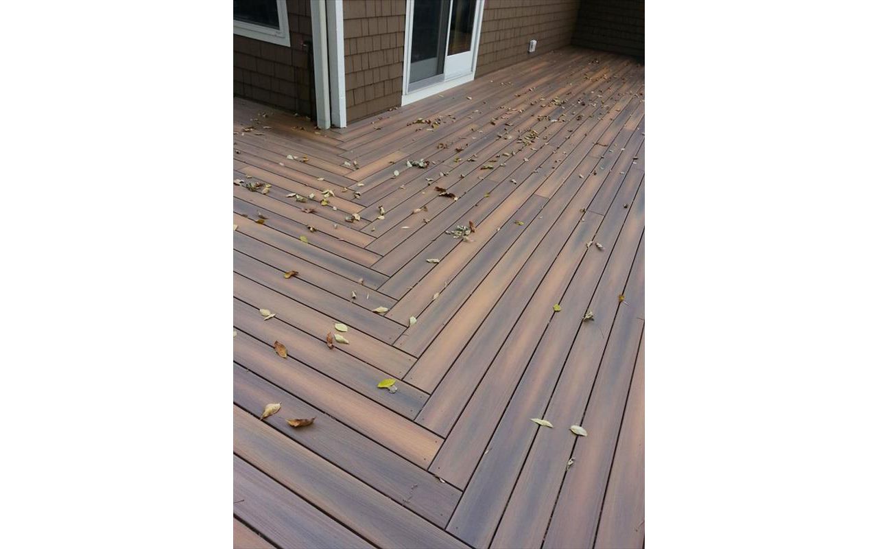 Custom carpentry was used on this New Cannan Deck Build. Just add an outdoor kitchen to complete this dream deck.