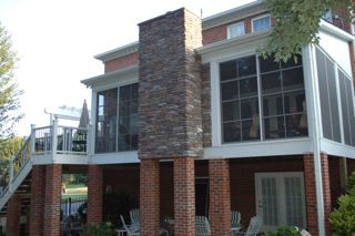 Trex Transcend deck with wonderful 3 seasons room in Winston Salem, NC.