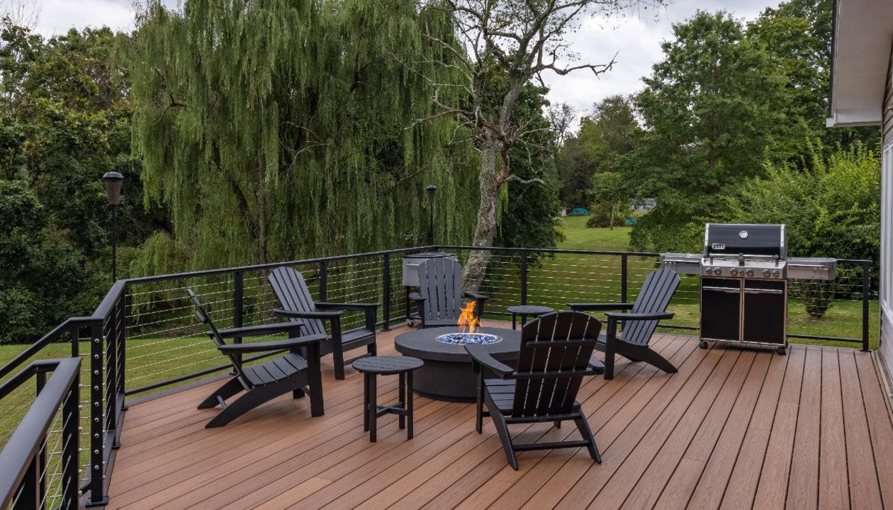 Trex Deck with cable rails In Flemington, NJ
