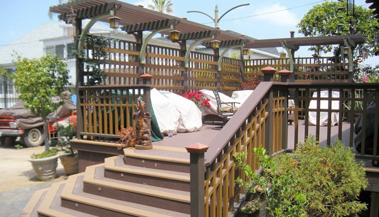 Trex composite decking and railing, southern California