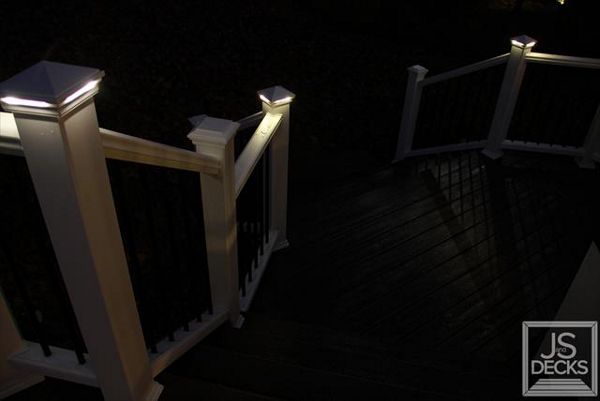 Transcend Rail with aluminum balusters and DeckLighting