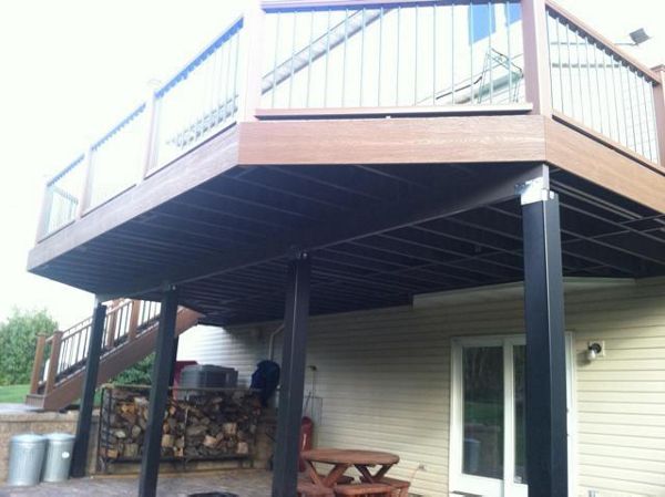 Trex Elevations Framing 4ft Cant &amp;amp;amp;amp; Transcends Deck &amp;amp;amp;amp; Rail