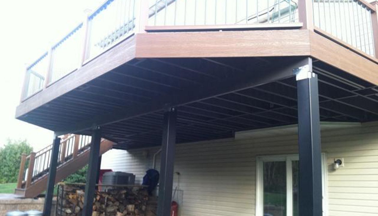 Trex Elevations Framing 4ft Cant &amp;amp;amp;amp; Transcends Deck &amp;amp;amp;amp; Rail