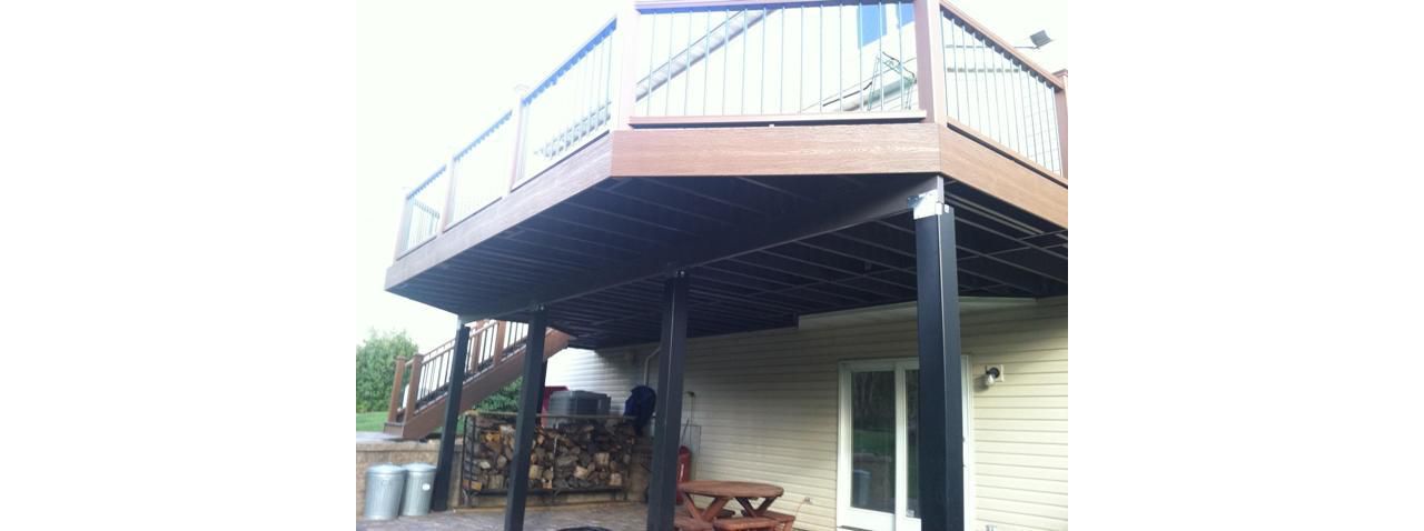 Trex Elevations Framing 4ft Cant &amp;amp;amp;amp; Transcends Deck &amp;amp;amp;amp; Rail