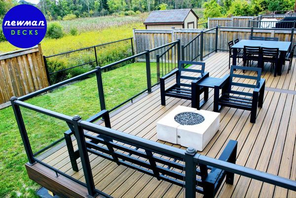 Newman Decks Trex composite with Aluminum Glass Railings