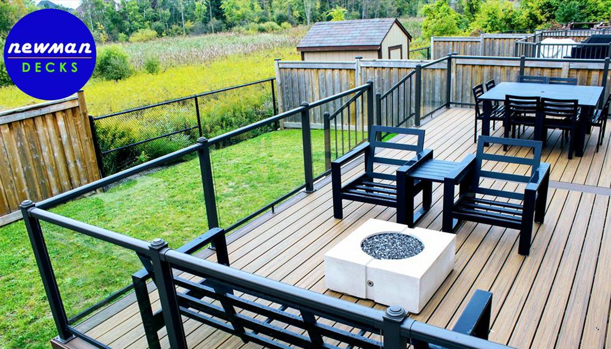 Newman Decks Trex composite with Aluminum Glass Railings
