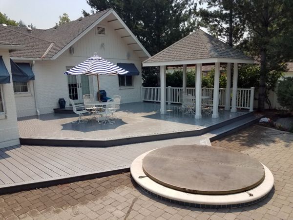 Select Pebble Grey Trex decking to hot tub, Reno, NV Reno