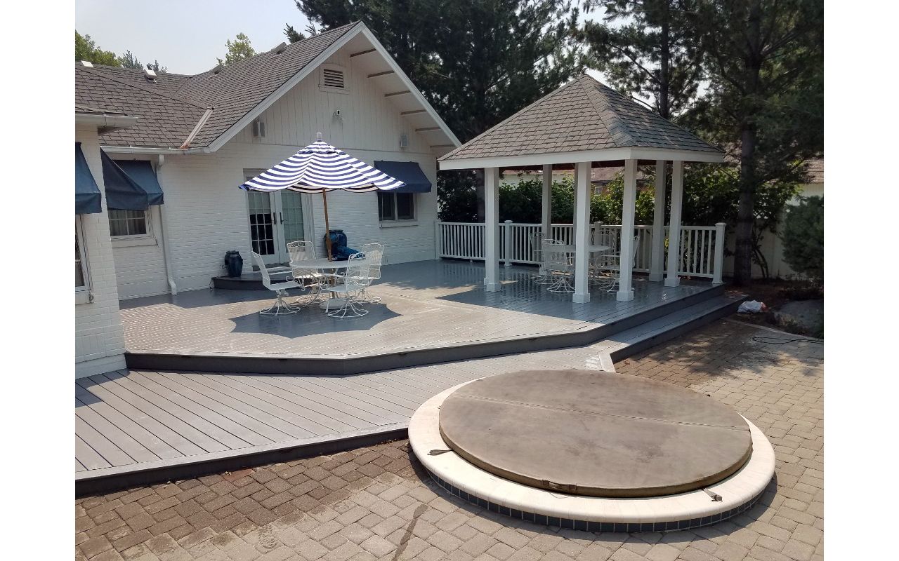 Select Pebble Grey Trex decking to hot tub, Reno, NV Reno