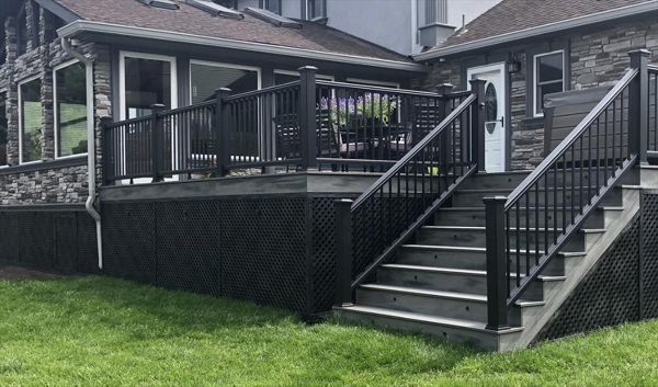 Island Mist with Charcoal Black Railing