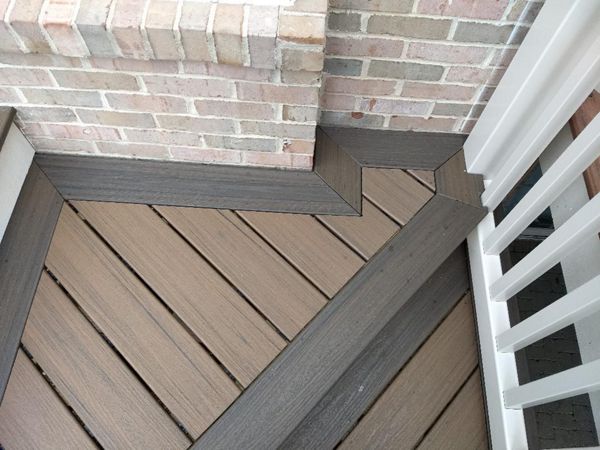 Northville Deck Stairs Landing, Coastal Bluff and Toasted Sand, Naturals Decking