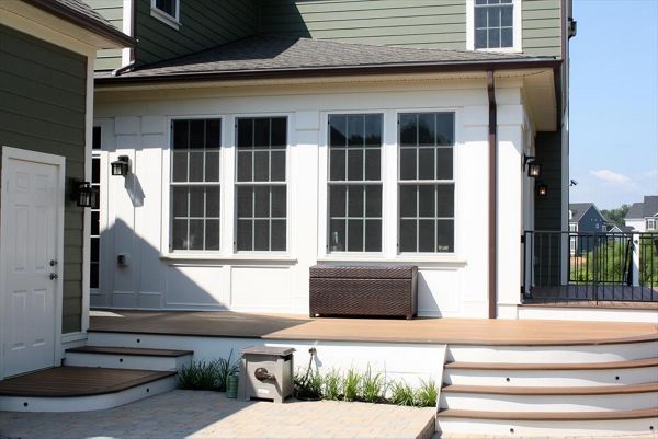 View of the cooking and utility area of a Trex deck in Maryland