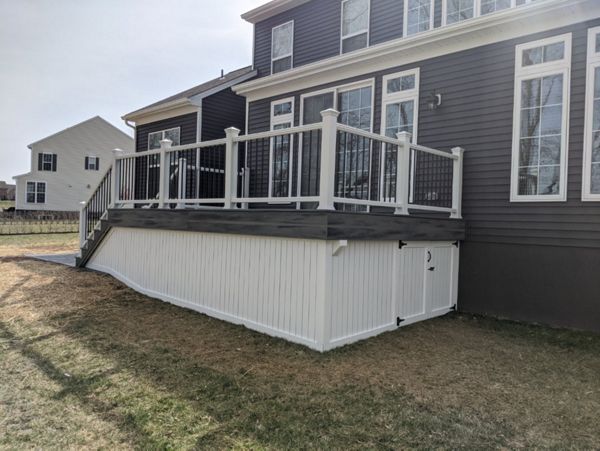 Island Mist fascia with deck skirting