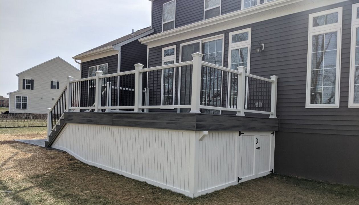 Island Mist fascia with deck skirting