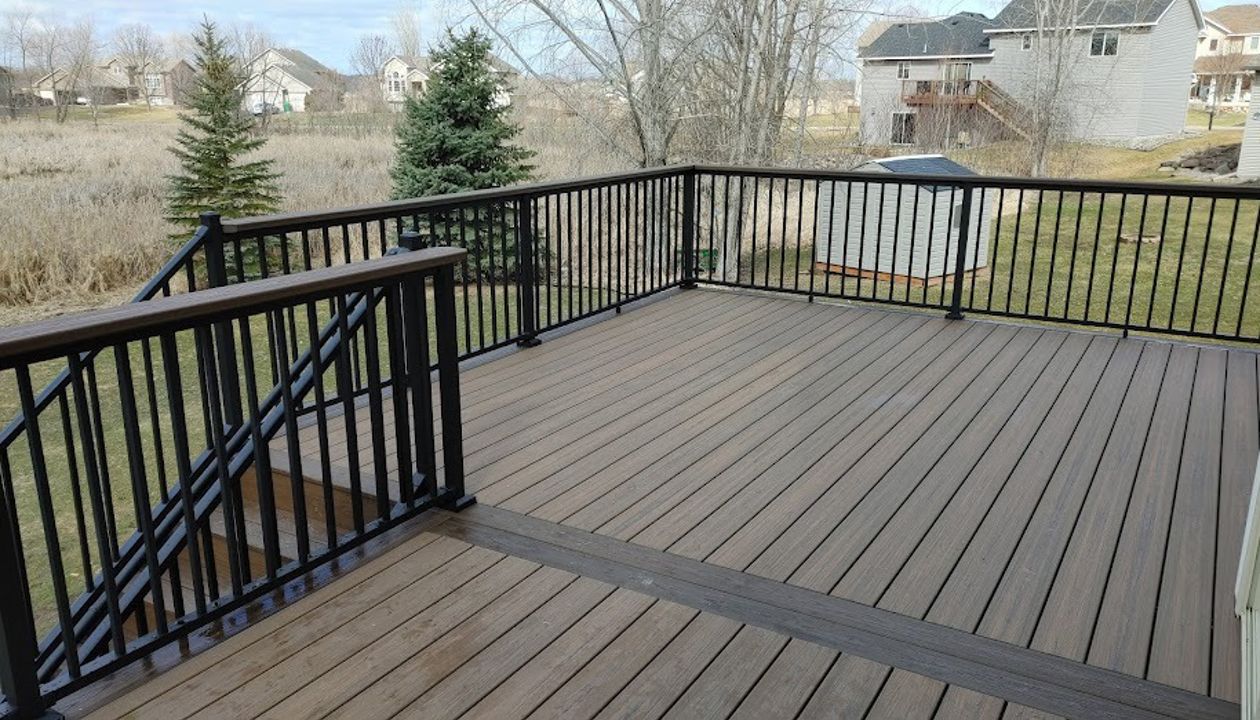 Combining Trex colors adds a beautiful accent to any deck!