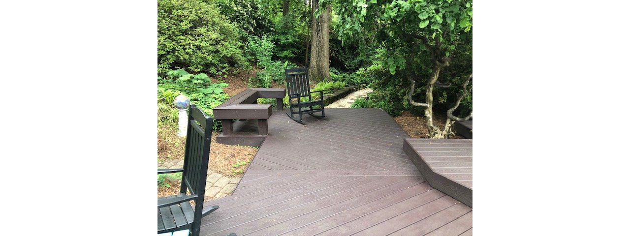 The different levels and distinct areas of this deck are not only a great visual but contribute to the overall feel over the whole backyard outdoor living space