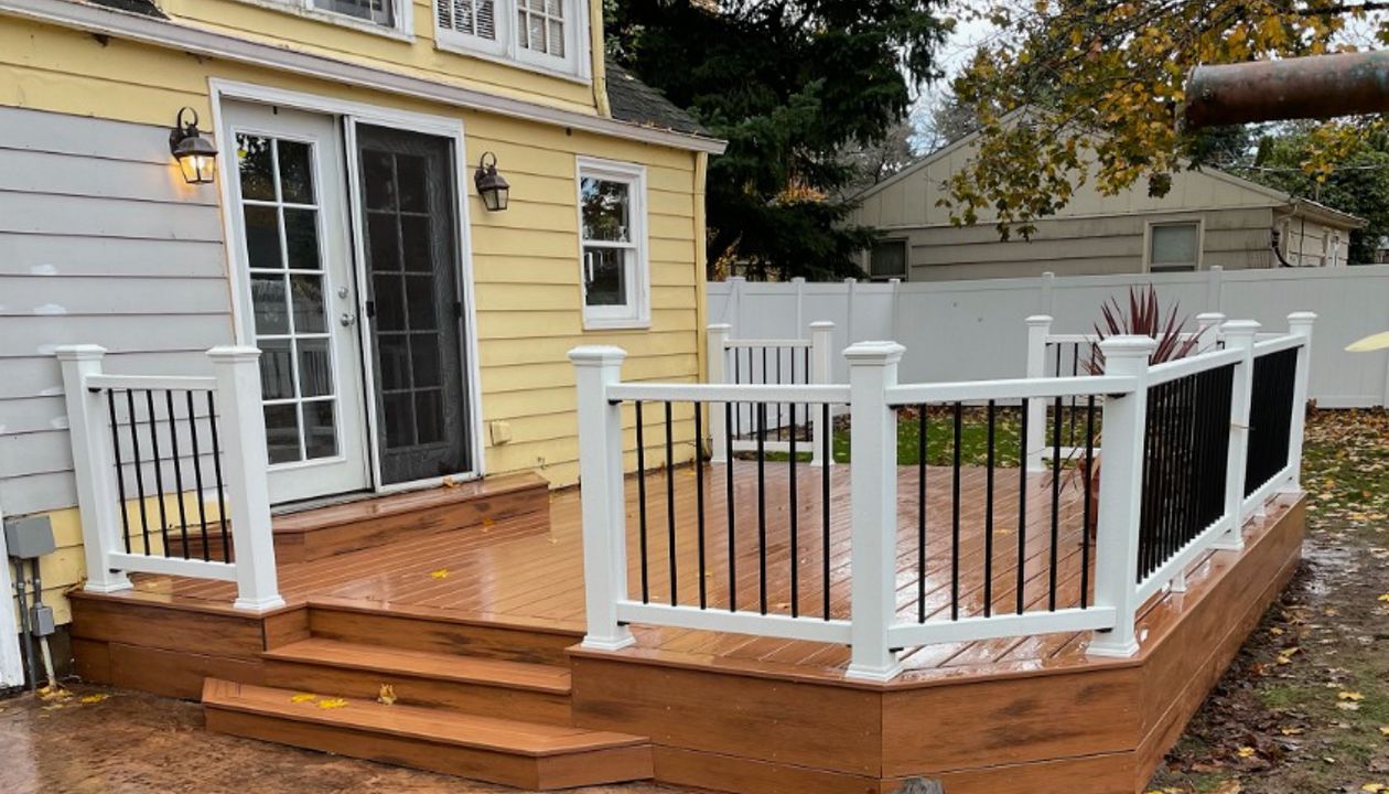 Portland, OR. Tiki Torch with Select Railing