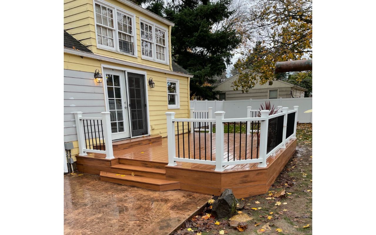 Portland, OR. Tiki Torch with Select Railing