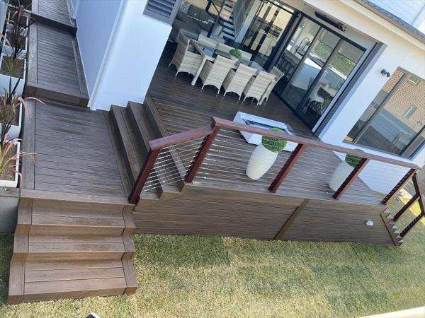 Trex spiced rum, one of our favourite projects so many details that connect this multi level deck seamlessly.
